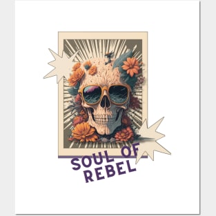 Soul of Rebel skull Posters and Art